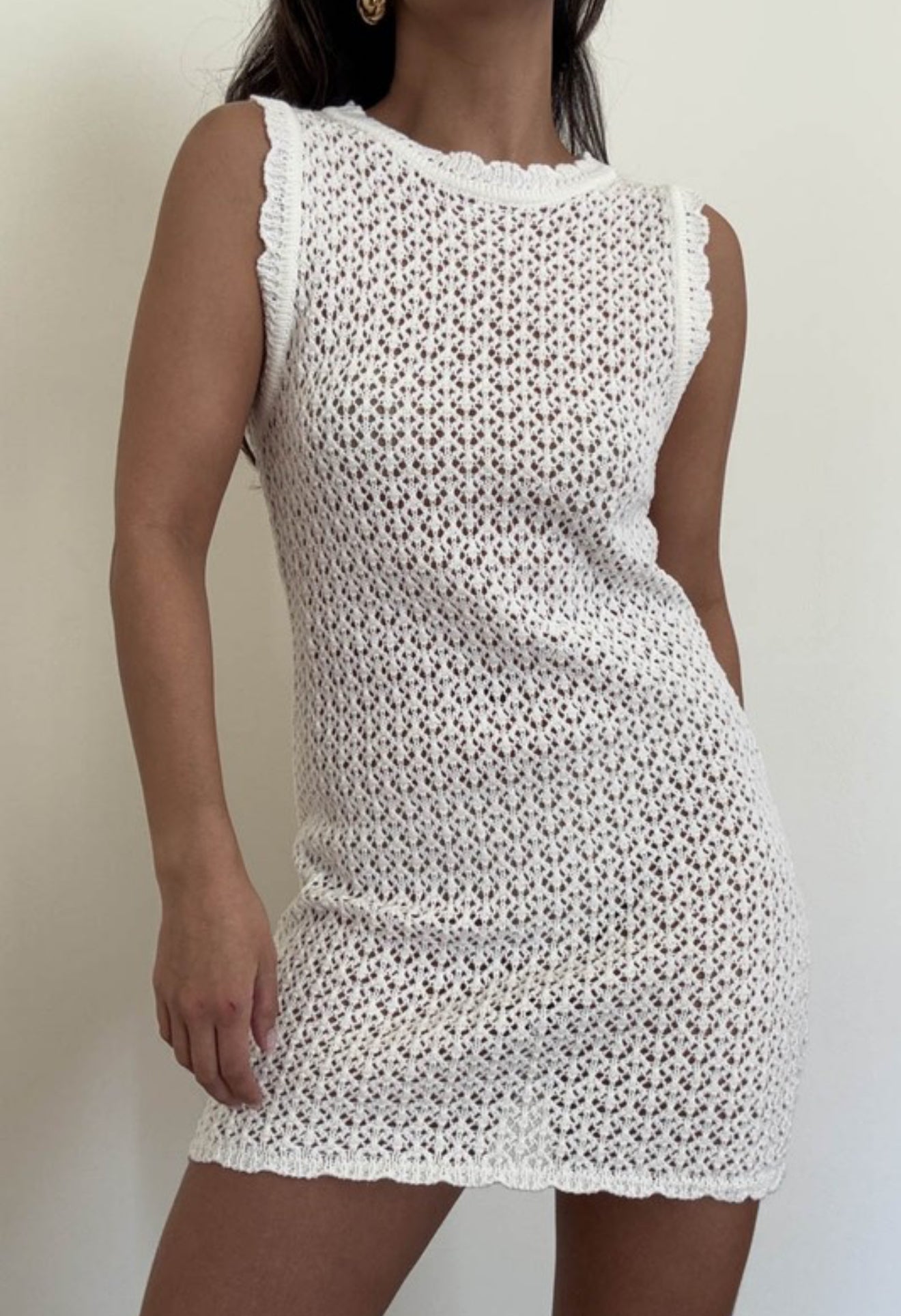 Crochet open back cover up